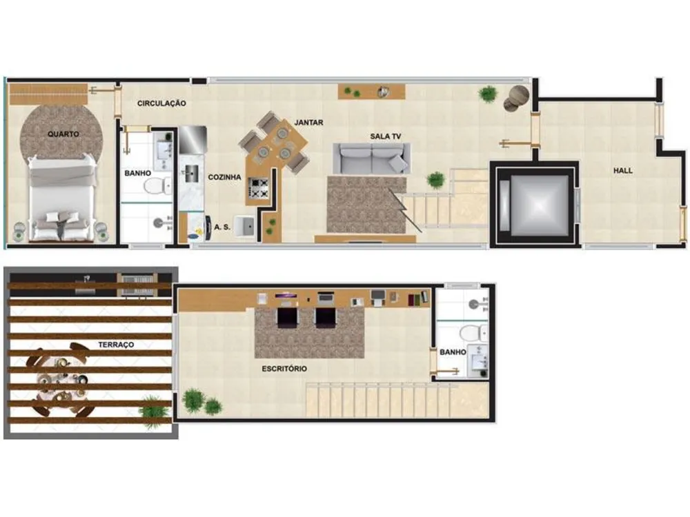 Cobertura, 1 quarto, 91 m² - Foto 1