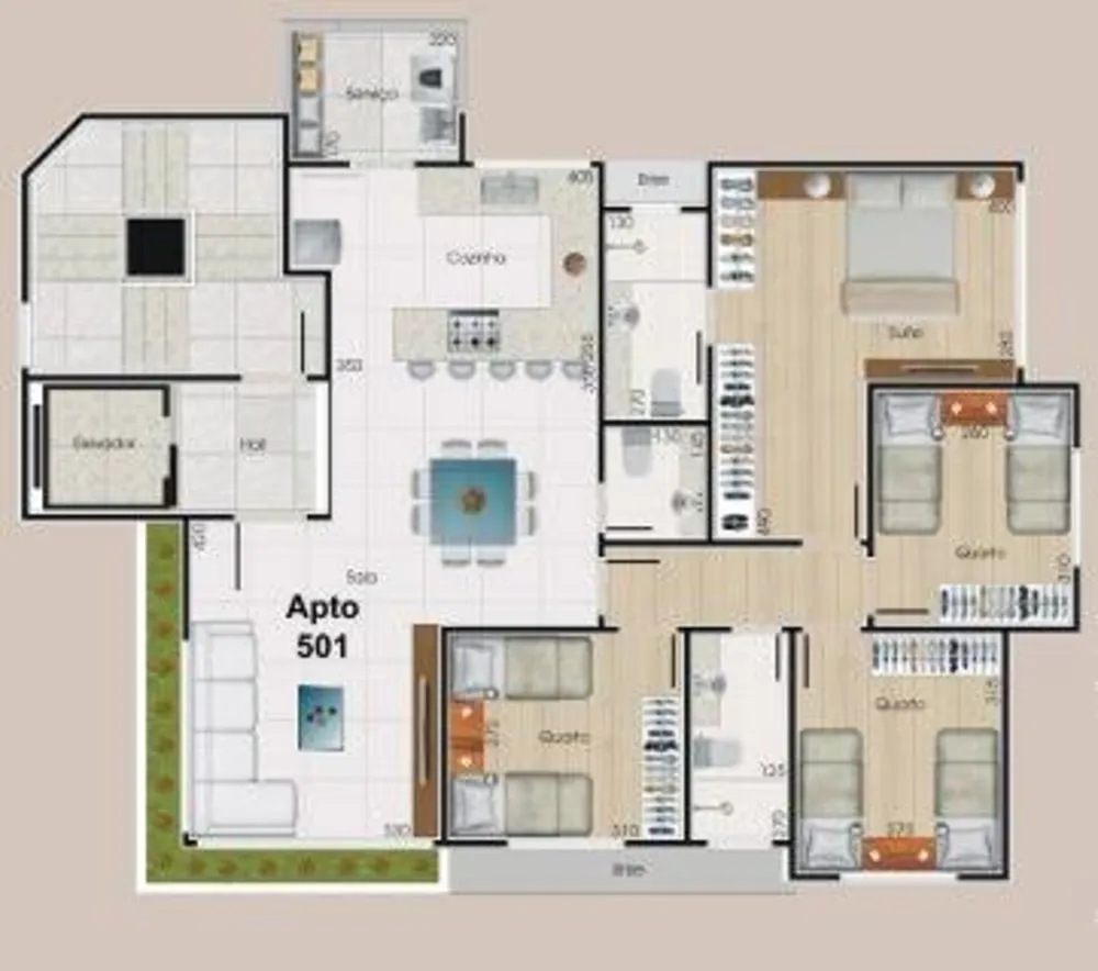 Apartamento, 4 quartos, 104 m² - Foto 4