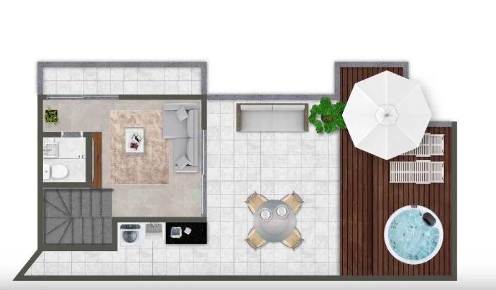 Cobertura, 2 quartos, 54 m² - Foto 2