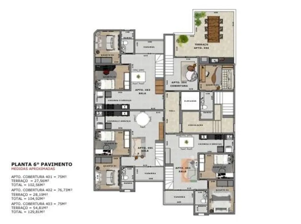 Cobertura, 3 quartos, 26 m² - Foto 6