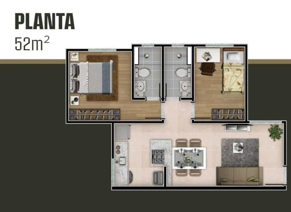 Apartamento, 2 quartos - Foto 2