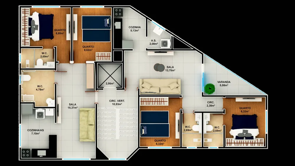 Apartamento, 2 quartos, 54 m² - Foto 10