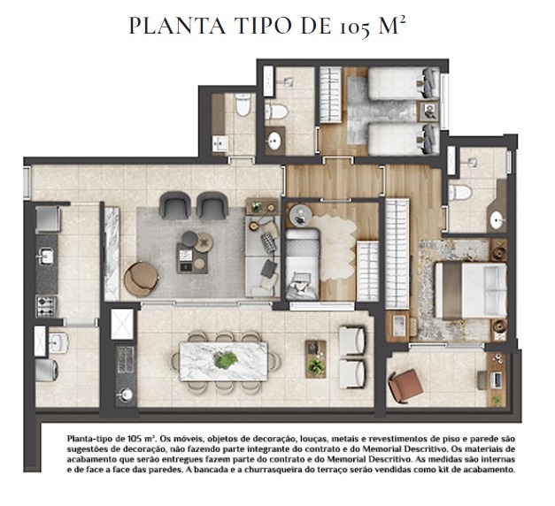 Apartamento à venda com 3 quartos, 105m² - Foto 9