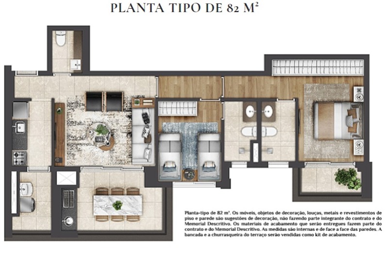 Apartamento à venda com 3 quartos, 105m² - Foto 3