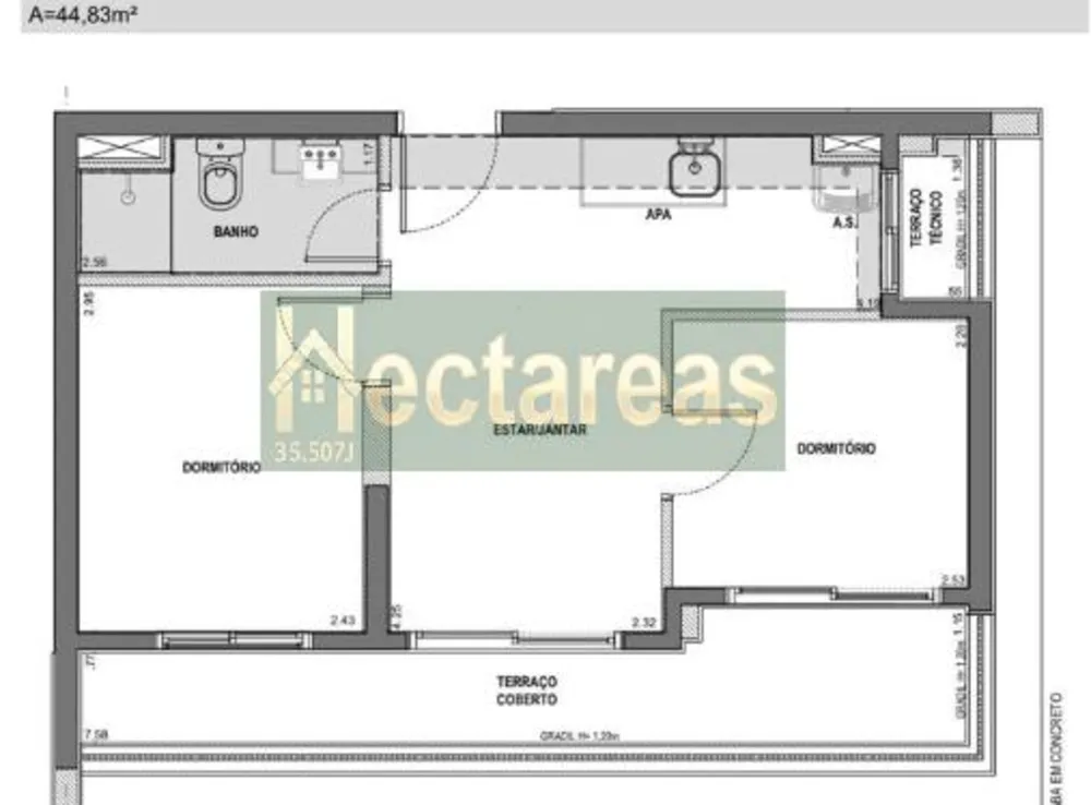 Apartamento, 2 quartos, 44 m² - Foto 4