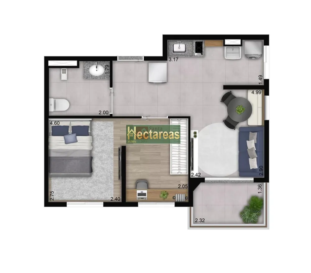 Apartamento, 1 quarto, 40 m² - Foto 4