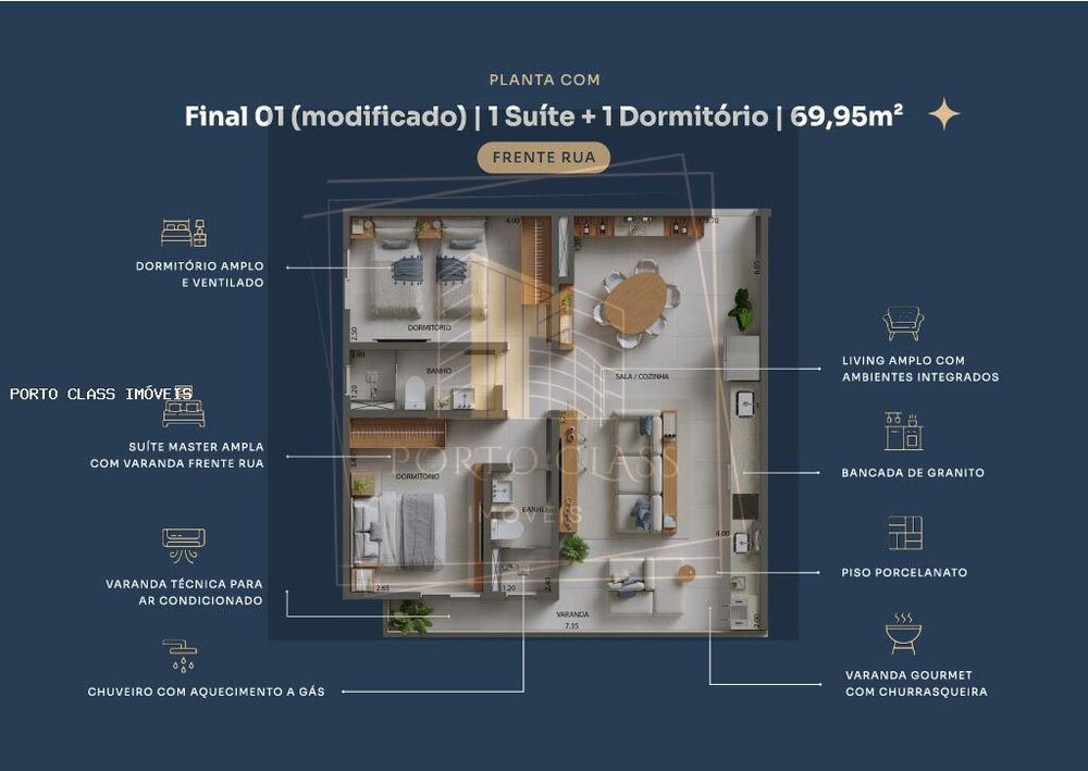 Apartamento à venda com 1 quarto, 46m² - Foto 4