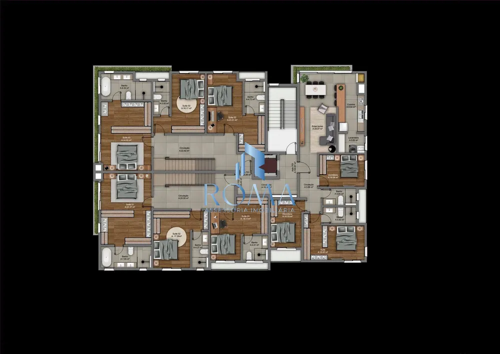 Apartamento, 3 quartos, 228 m² - Foto 2