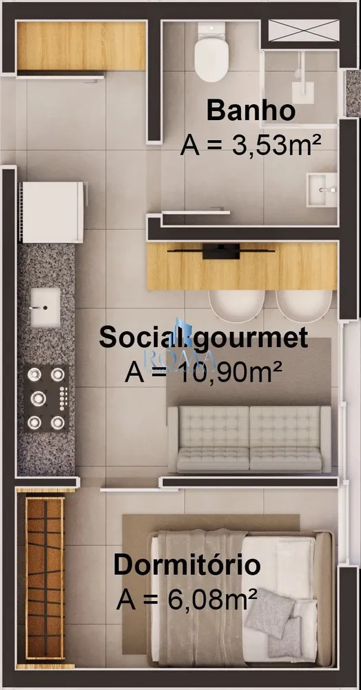 Apartamento, 1 quarto, 25 m² - Foto 4