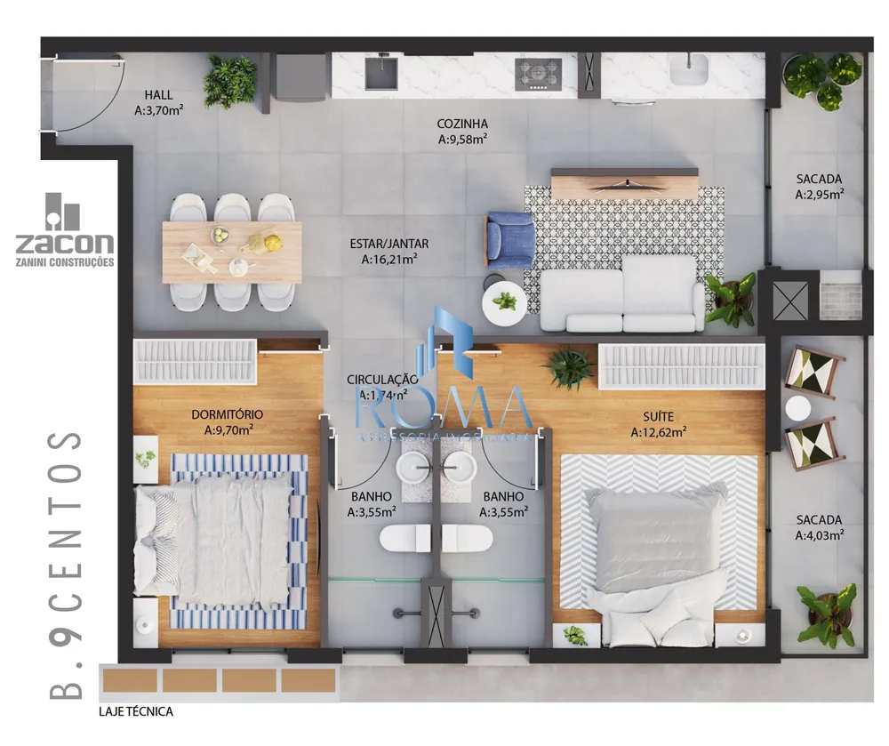 Apartamento, 2 quartos, 69 m² - Foto 4