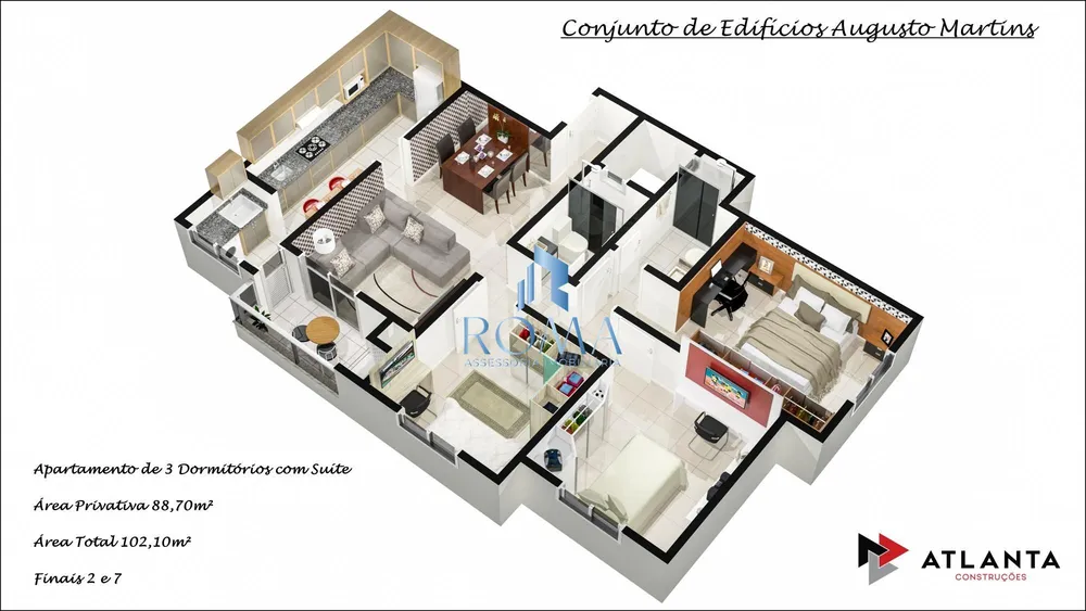 Apartamento, 3 quartos, 88 m² - Foto 1