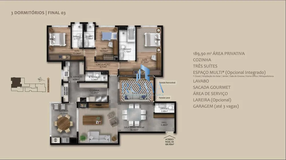 Apartamento, 3 quartos, 193 m² - Foto 5