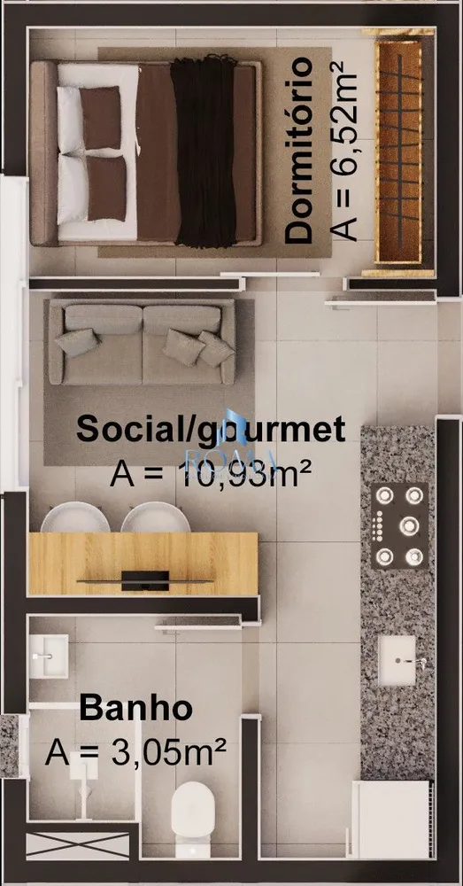 Apartamento, 1 quarto, 26 m² - Foto 4