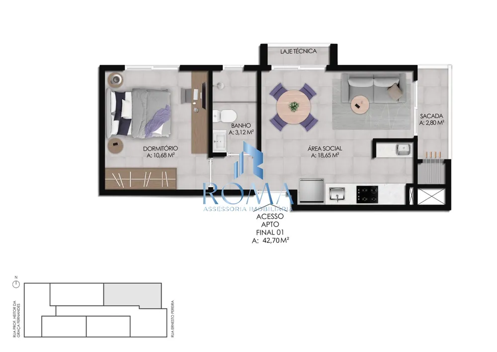 Apartamento, 1 quarto, 42 m² - Foto 8