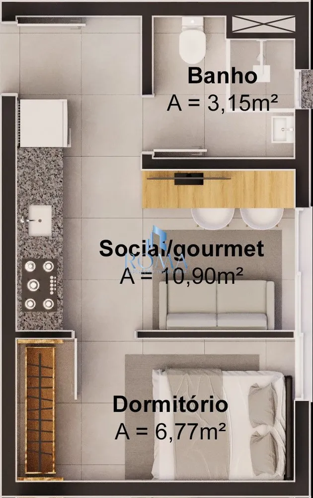 Apartamento, 1 quarto, 26 m² - Foto 4