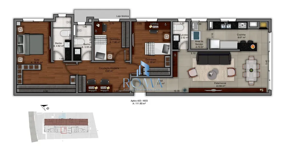 Apartamento, 3 quartos, 111 m² - Foto 6