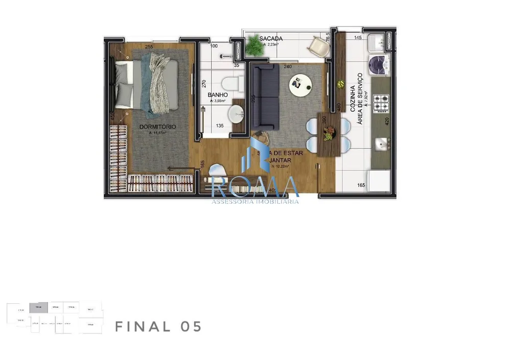 Apartamento, 1 quarto, 42 m² - Foto 2
