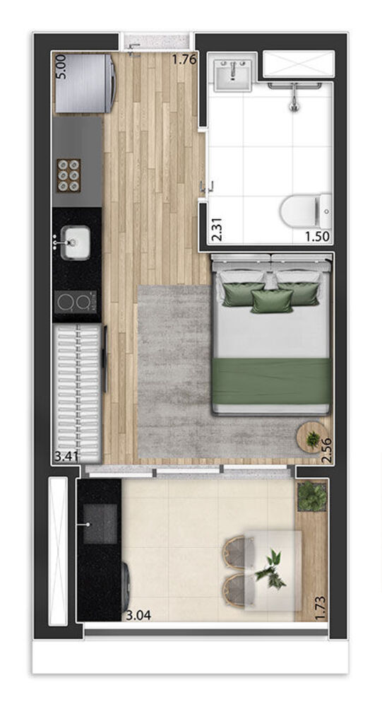 Apartamento, 1 quarto, 26 m² - Foto 10
