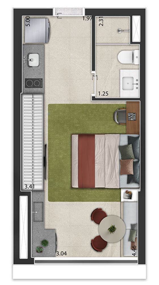 Apartamento, 1 quarto, 26 m² - Foto 1
