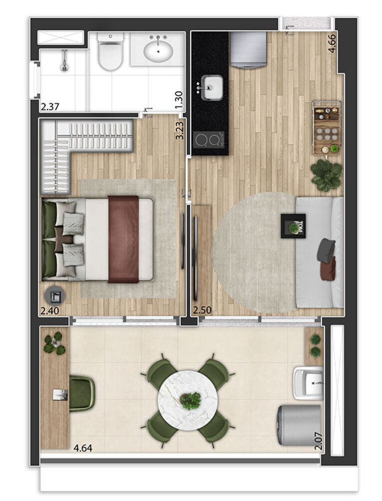 Apartamento, 1 quarto, 26 m² - Foto 26