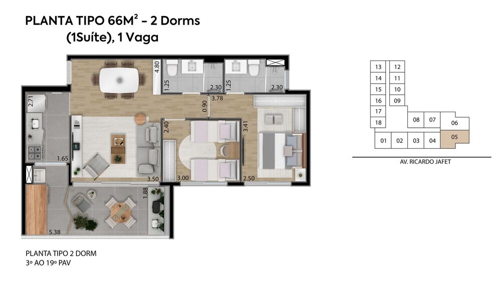 Apartamento, 2 quartos, 66 m² - Foto 12