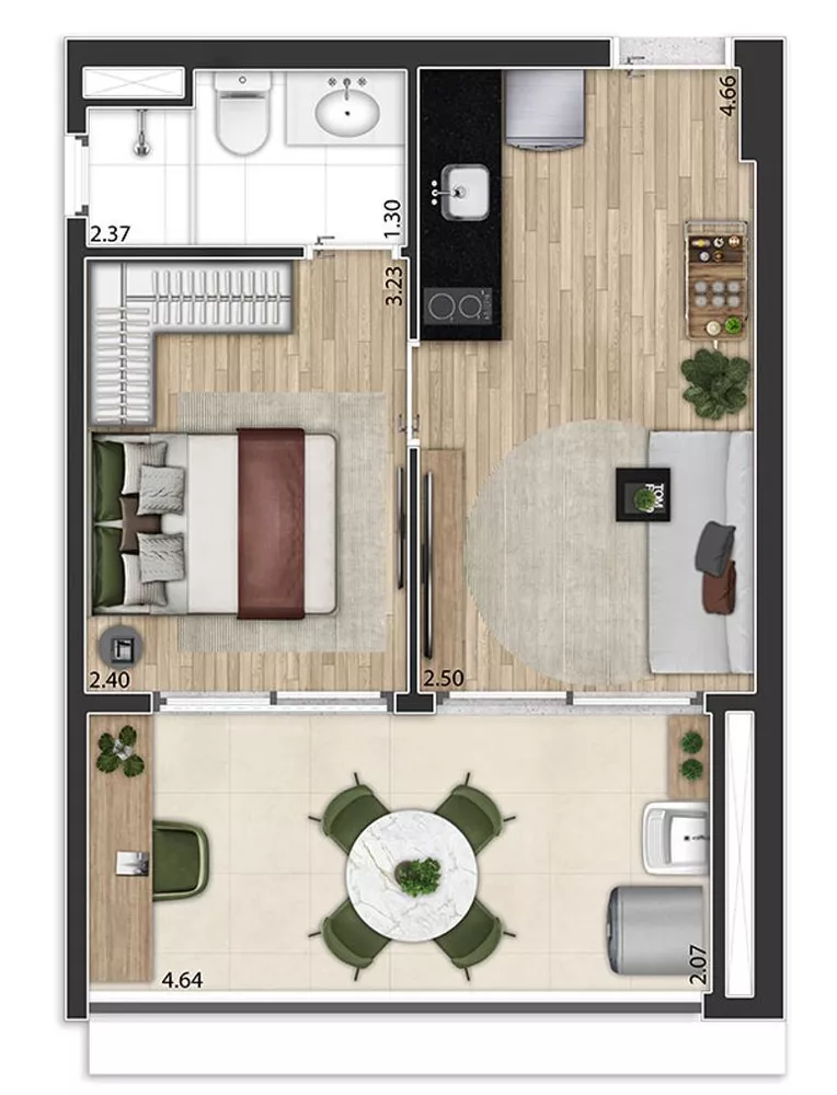 Apartamento, 1 quarto, 39 m² - Foto 22