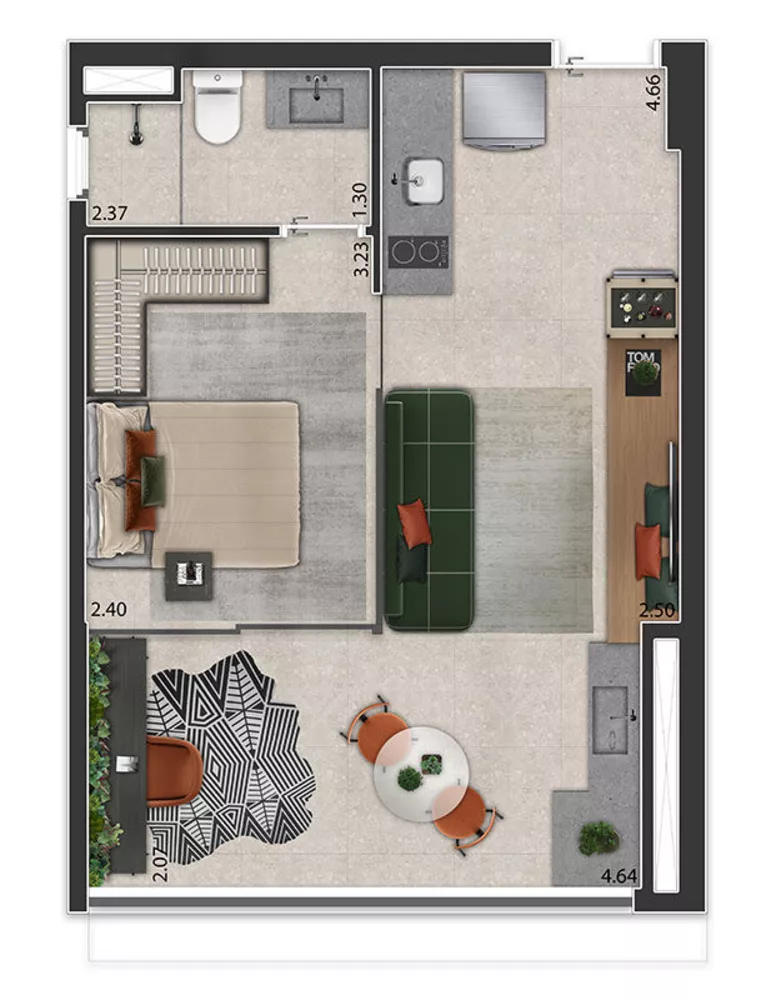 Apartamento, 1 quarto, 39 m² - Foto 10
