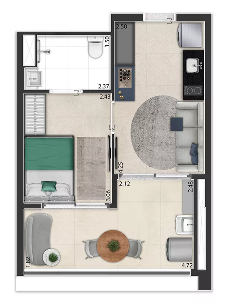 Apartamento, 1 quarto, 39 m² - Foto 6