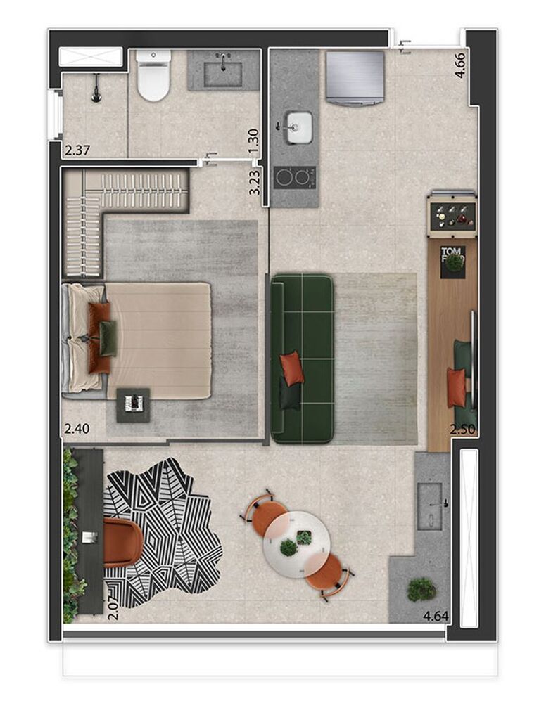 Apartamento, 1 quarto, 39 m² - Foto 34