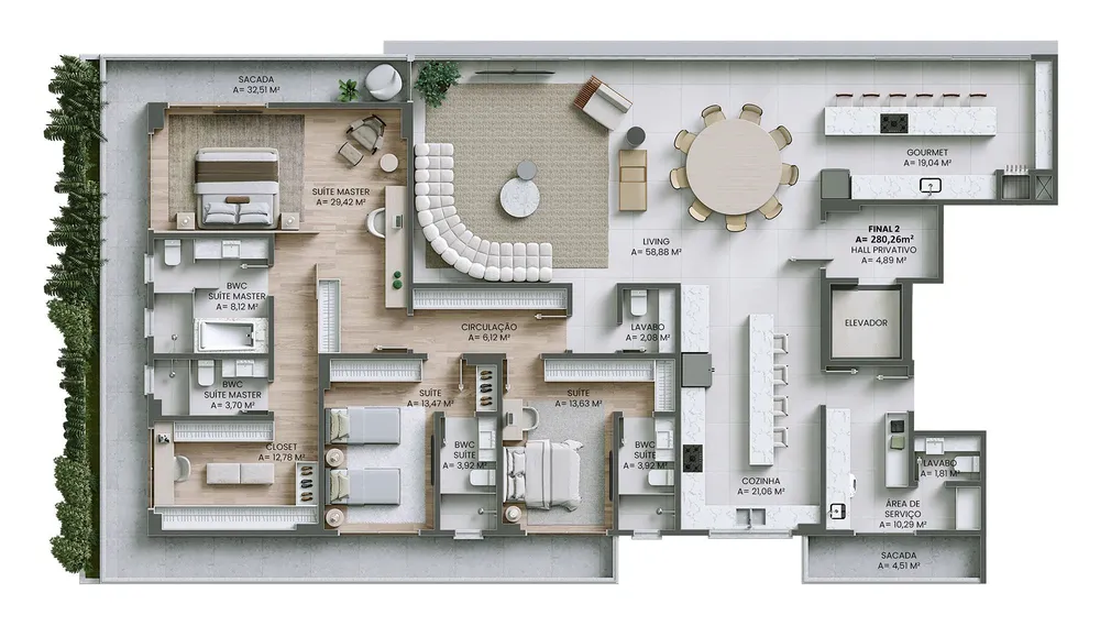 Apartamento, 2 quartos, 113 m² - Foto 1