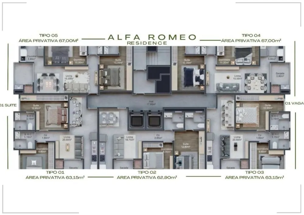 Apartamento, 2 quartos, 62 m² - Foto 3