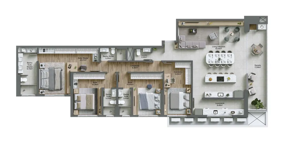 Apartamento, 3 quartos, 196 m² - Foto 20