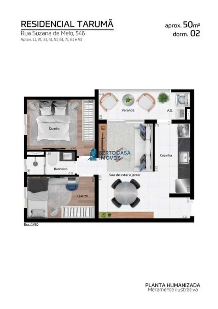 Apartamento, 2 quartos, 48 m² - Foto 9