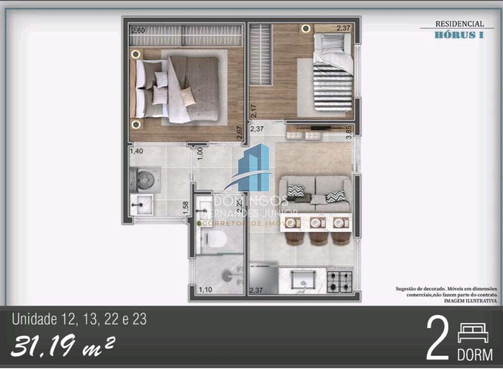 Apartamento, 2 quartos, 31 m² - Foto 4