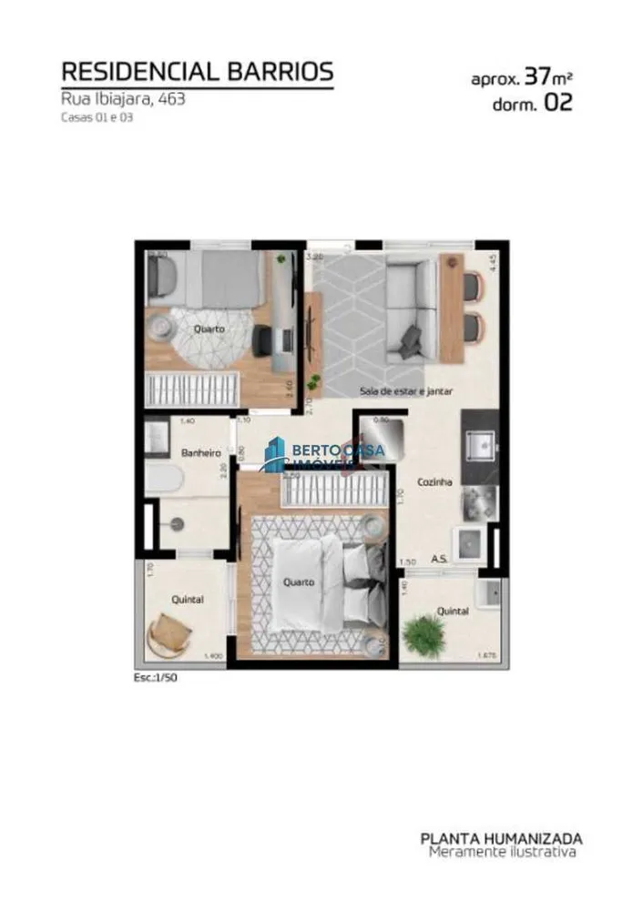 Apartamento, 2 quartos, 37 m² - Foto 4