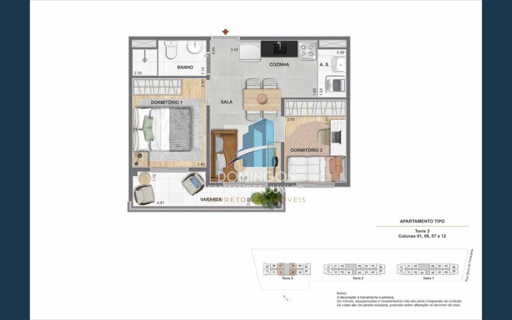 Apartamento, 2 quartos, 33 m² - Foto 2