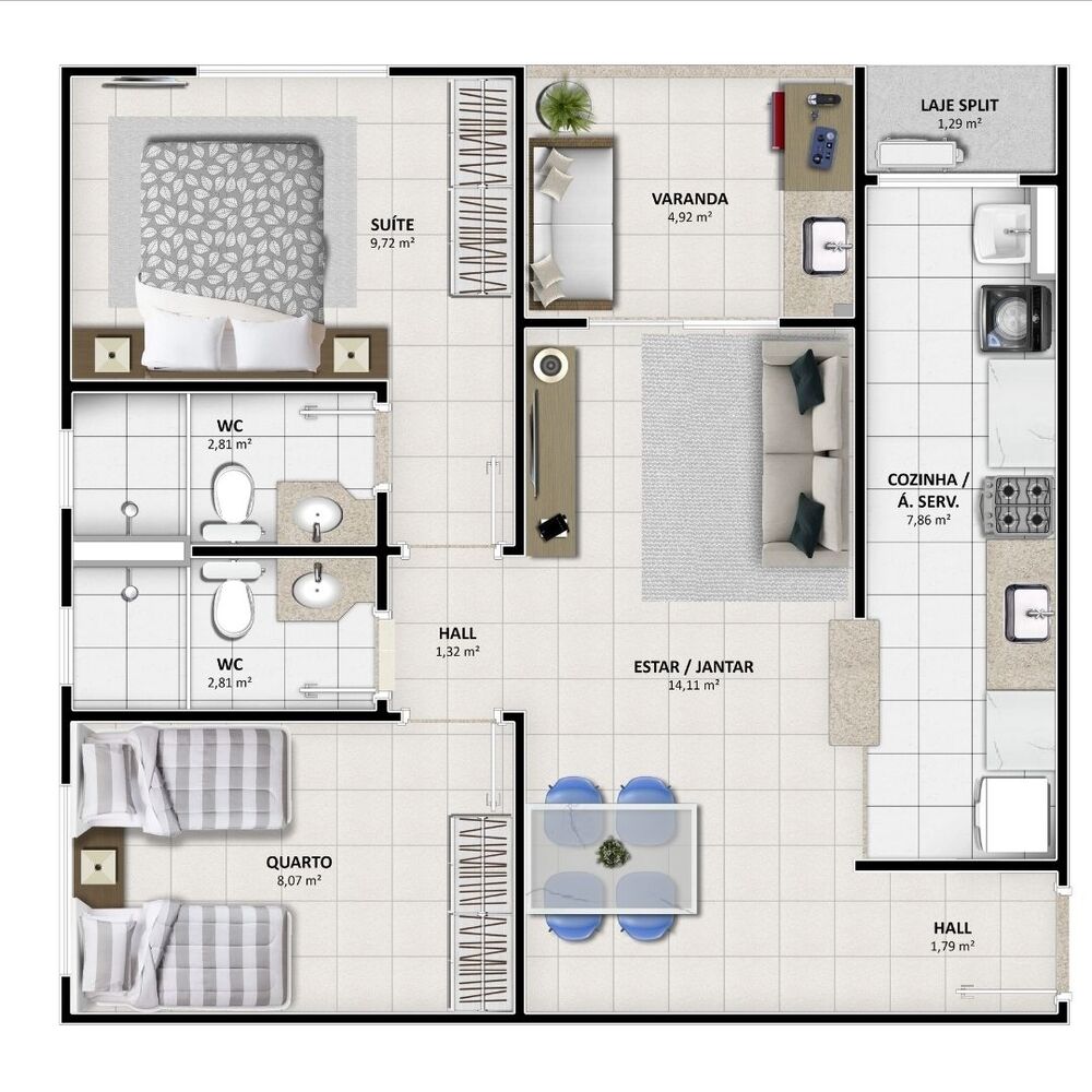 Apartamento, 2 quartos, 60 m² - Foto 10