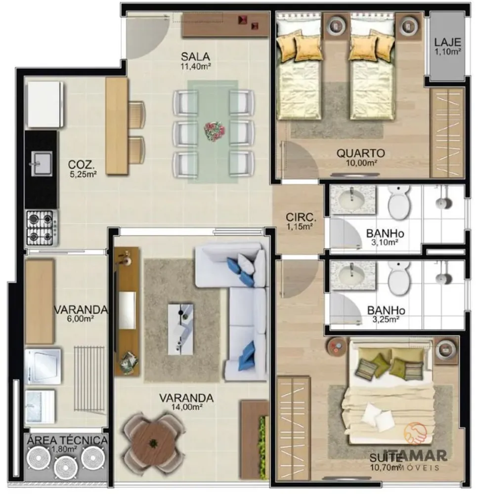Apartamento, 2 quartos, 76 m² - Foto 2