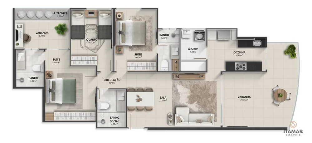 Apartamento, 3 quartos, 118 m² - Foto 4