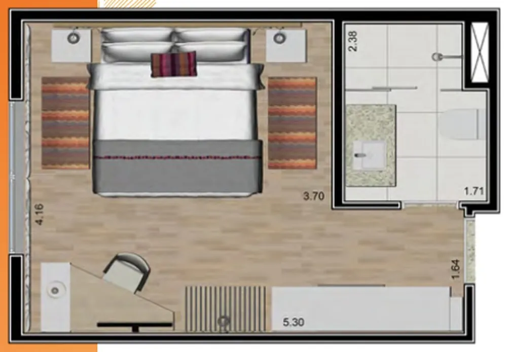 Apartamento, 1 quarto, 24 m² - Foto 12