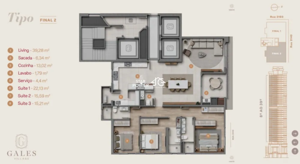 Apartamento, 3 quartos, 152 m² - Foto 3