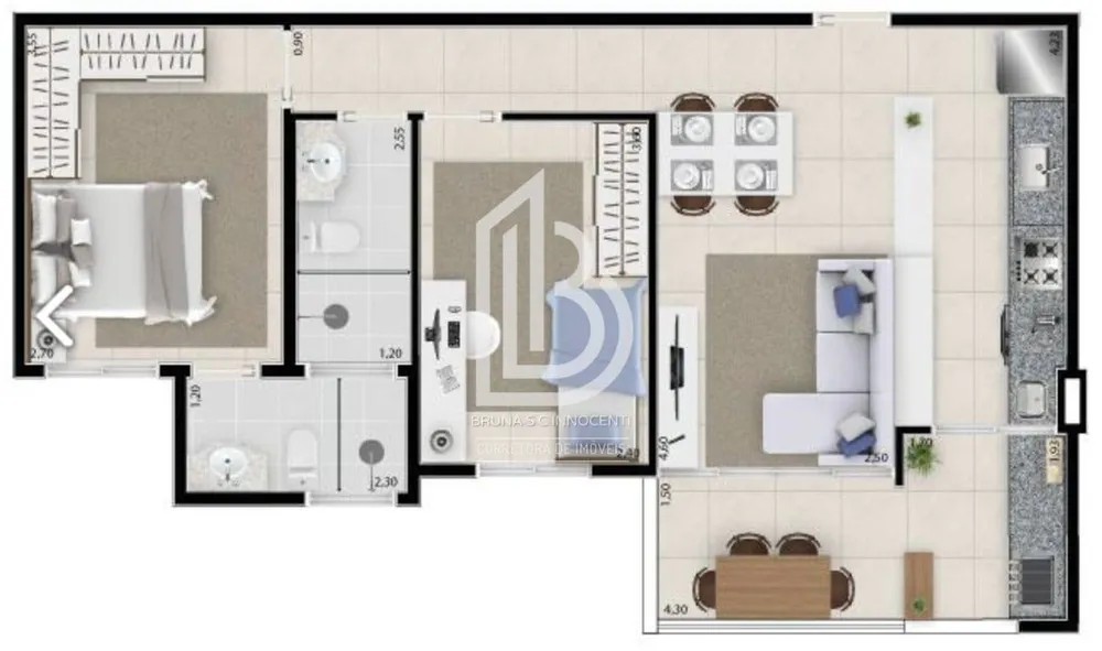 Apartamento, 2 quartos, 60 m² - Foto 8