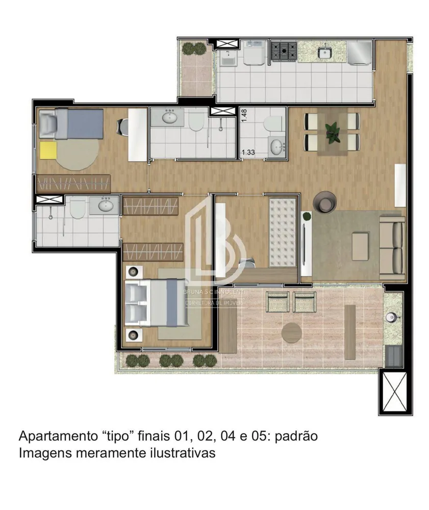 Apartamento, 3 quartos, 94 m² - Foto 3