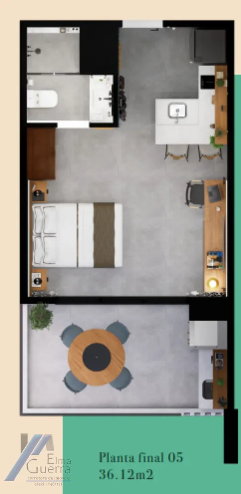 Apartamento, 1 quarto, 36 m² - Foto 8