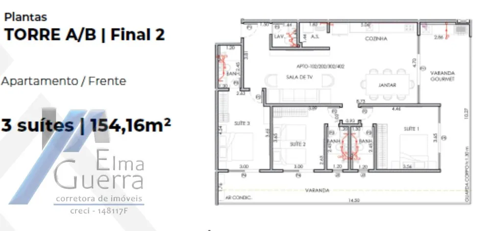 Apartamento, 3 quartos, 154 m² - Foto 3