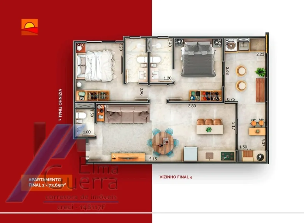 Apartamento, 2 quartos, 73 m² - Foto 8