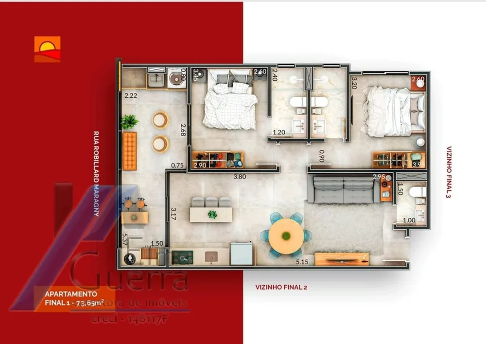 Apartamento, 2 quartos, 73 m² - Foto 11