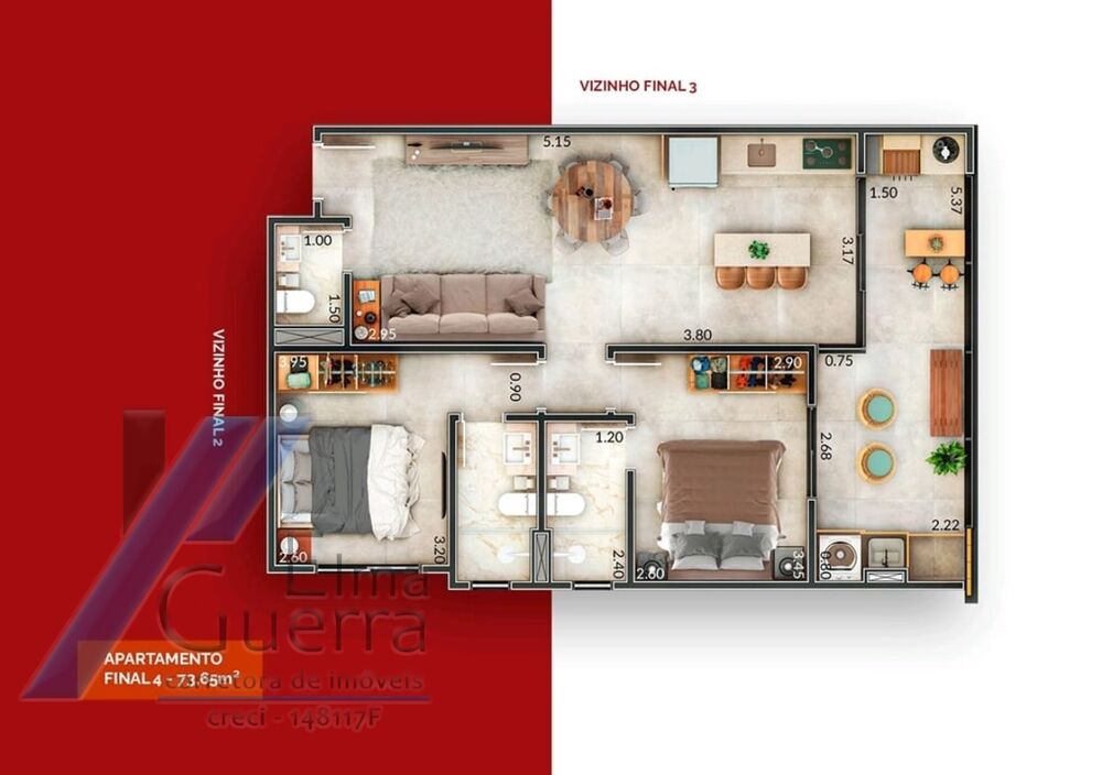 Apartamento, 2 quartos, 73 m² - Foto 4