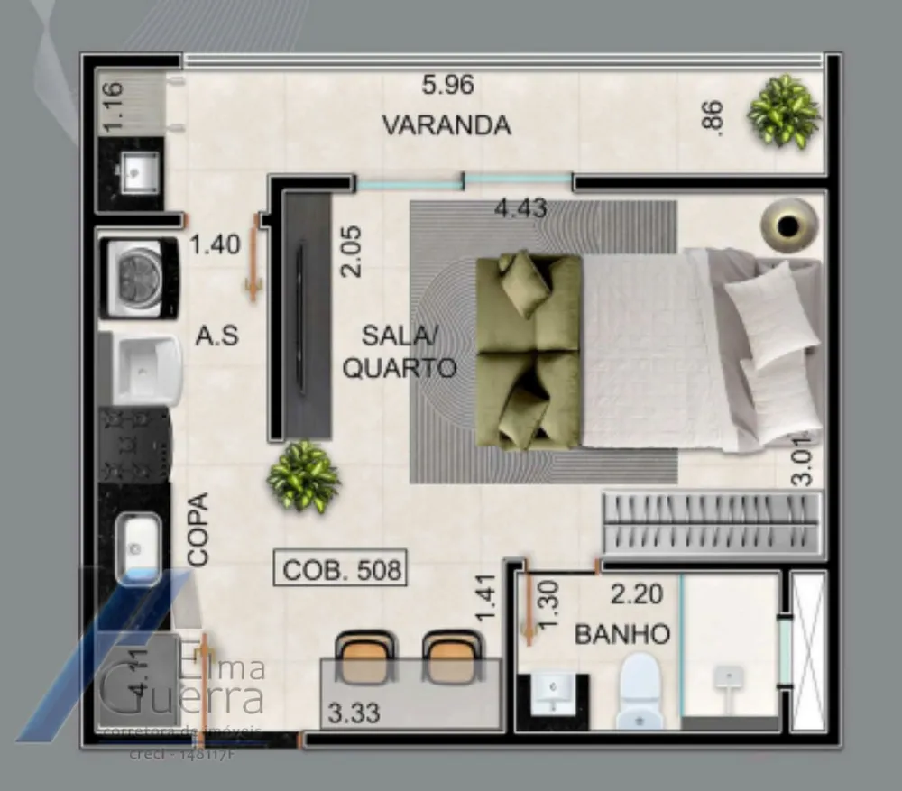 Apartamento, 1 quarto, 40 m² - Foto 11