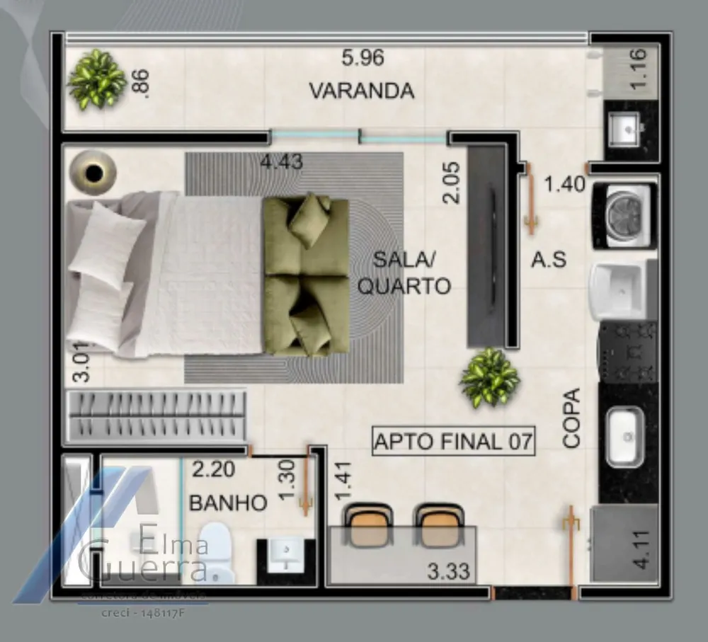 Apartamento, 1 quarto, 40 m² - Foto 8
